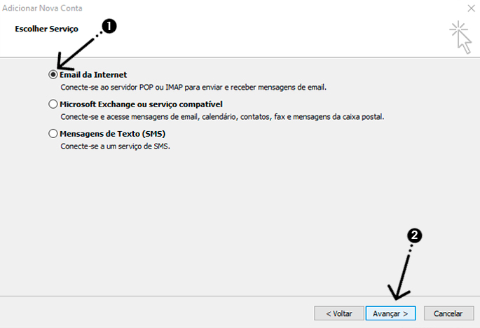 como configurar o outlook 004